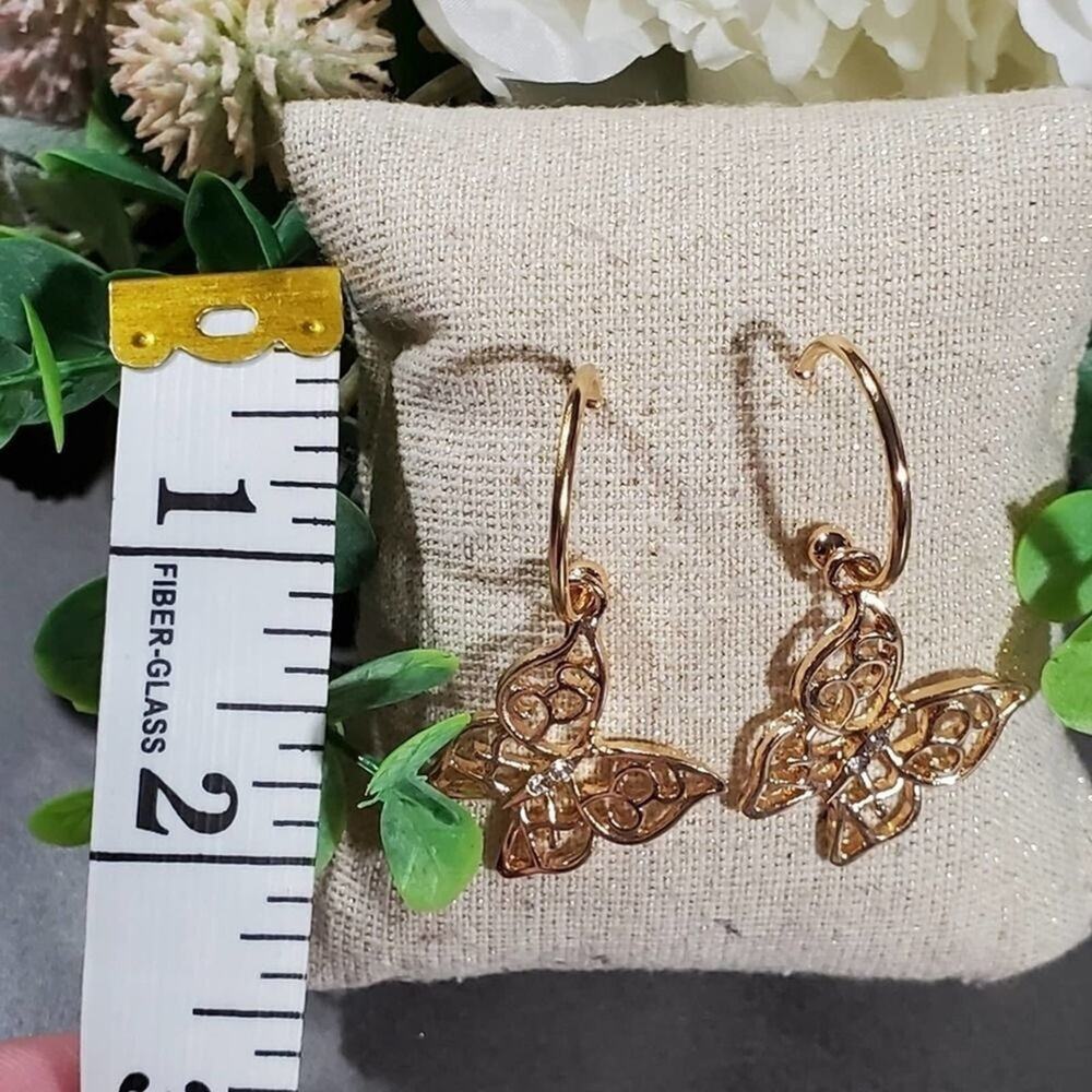 Butterfly Pendant Charm Interchangeable Earrings - image 5